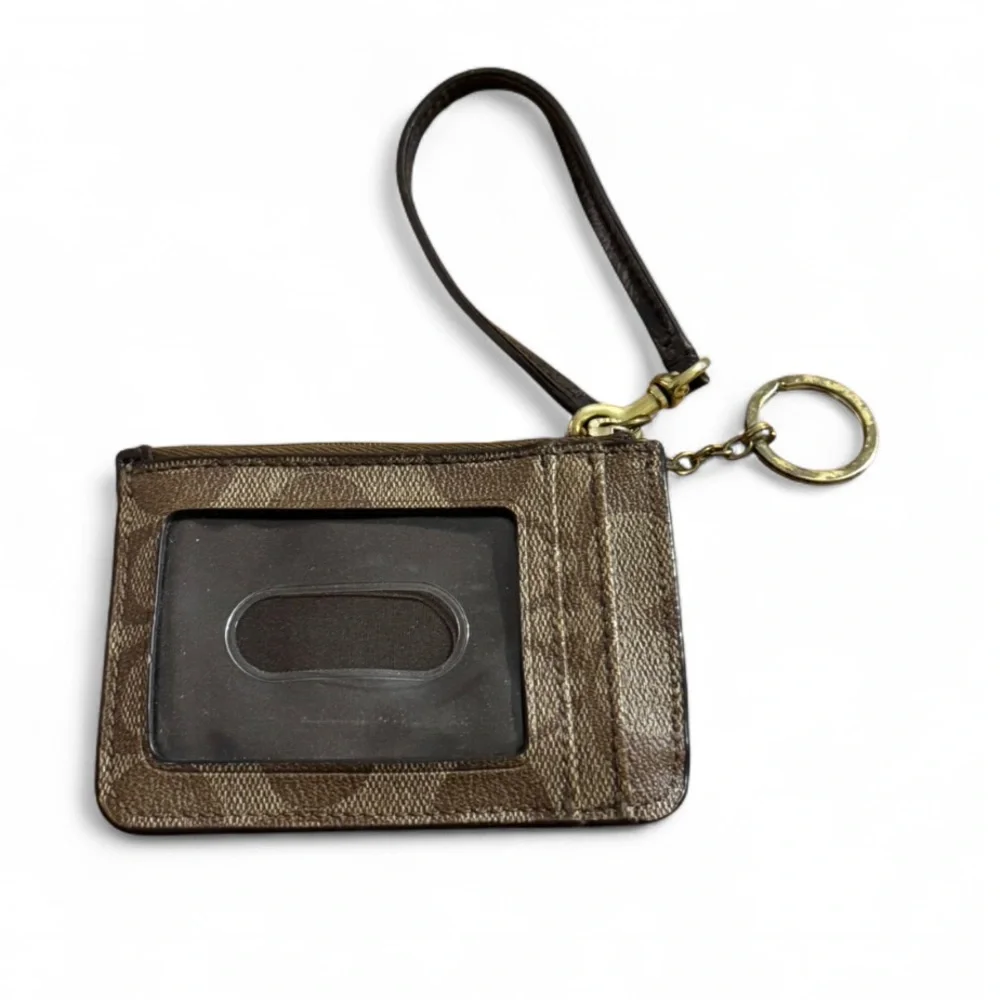 Coach - Brown Wristlet with Gold Accents - Picture 3 of 5